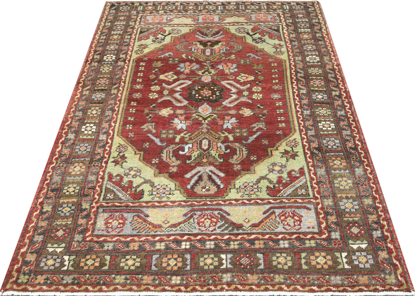 Vintage Turkish Oushak Rug - 3'2" x 5' - 156113