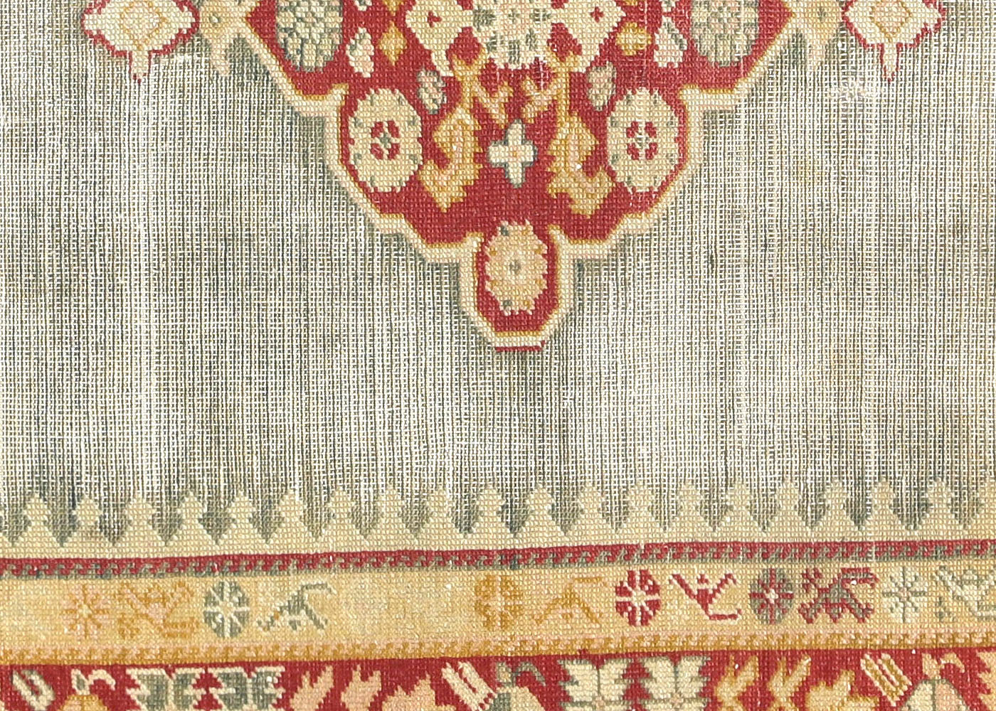 Vintage Turkish Oushak Rug - 3'7" x 6'2" - 156115