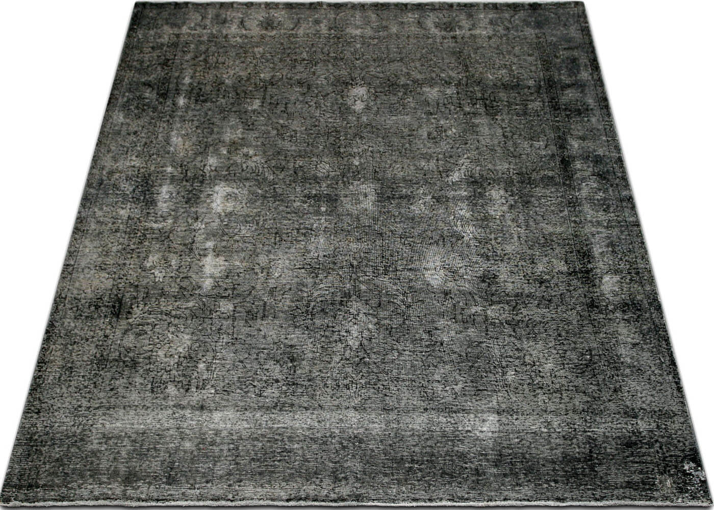 Vintage Persian Tabriz Overdyed Rug - 9'5" x 10'7" - 160048