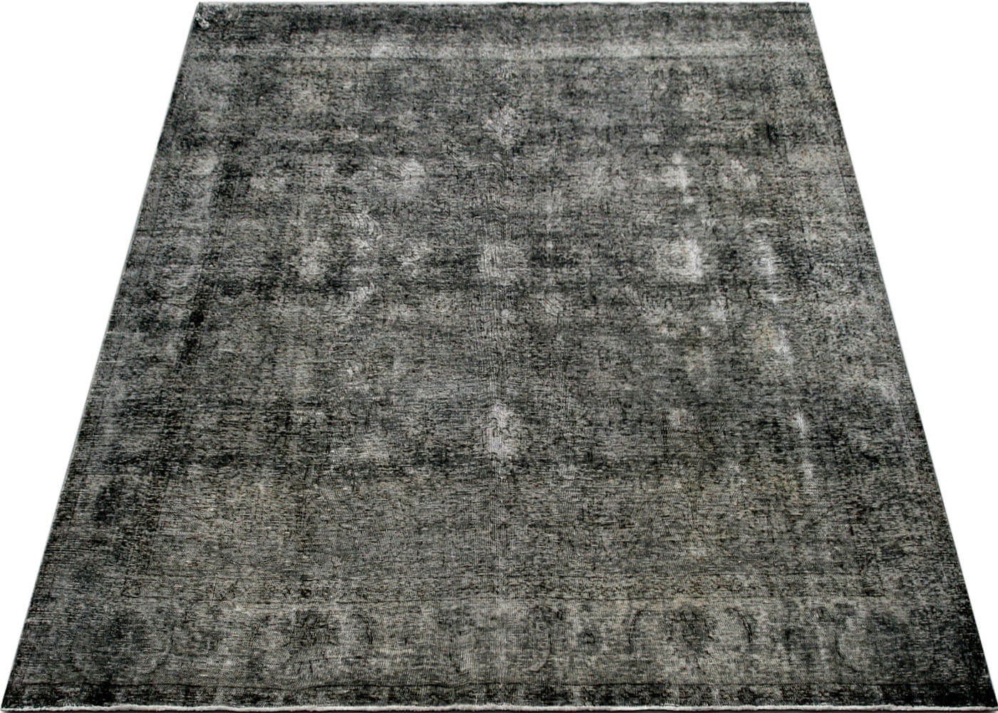 Vintage Persian Tabriz Overdyed Rug - 9'5" x 10'7" - 160048