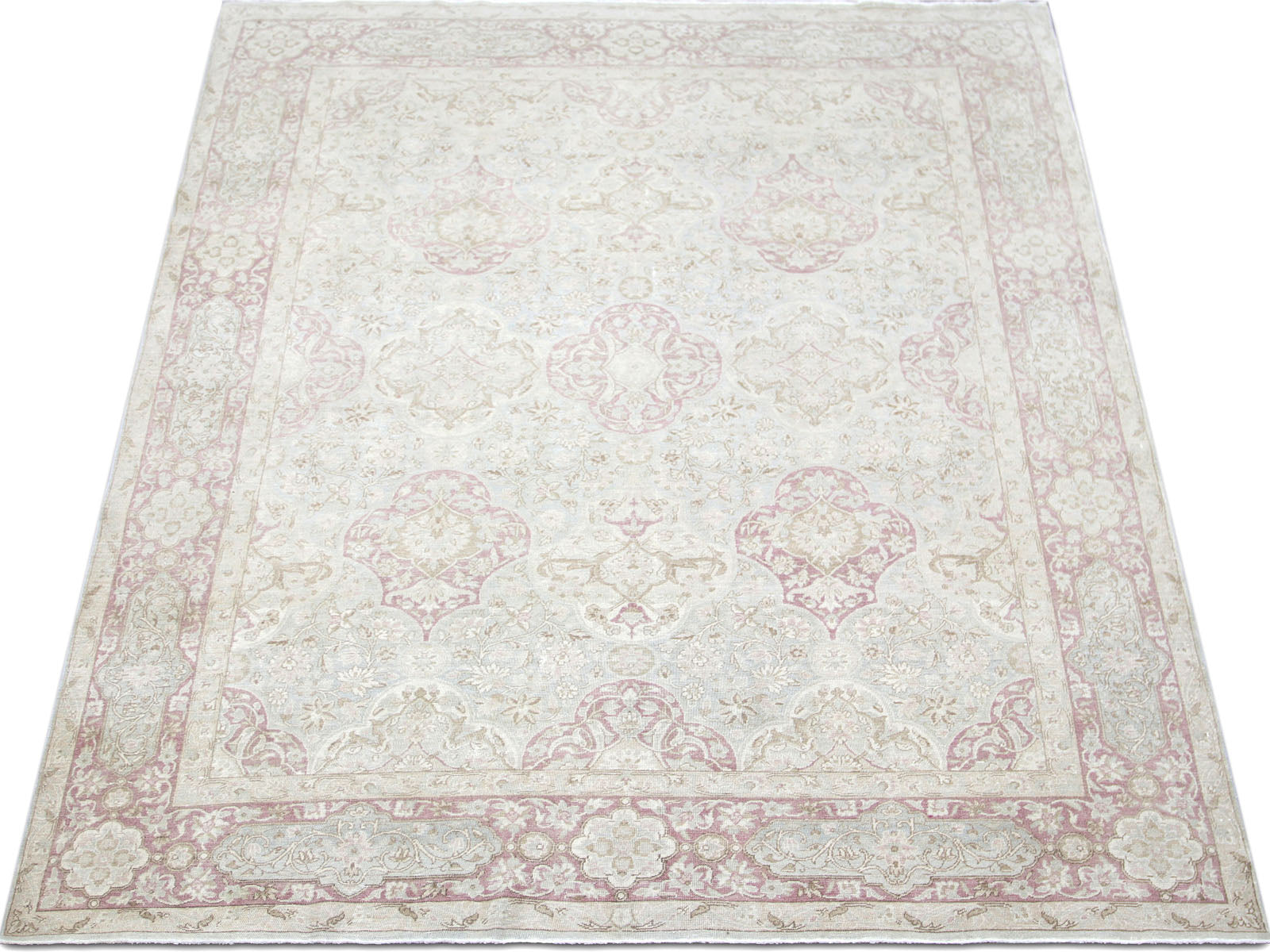 Semi Antique Persian Kerman Rug - 7'11" x 11'5" - 160052