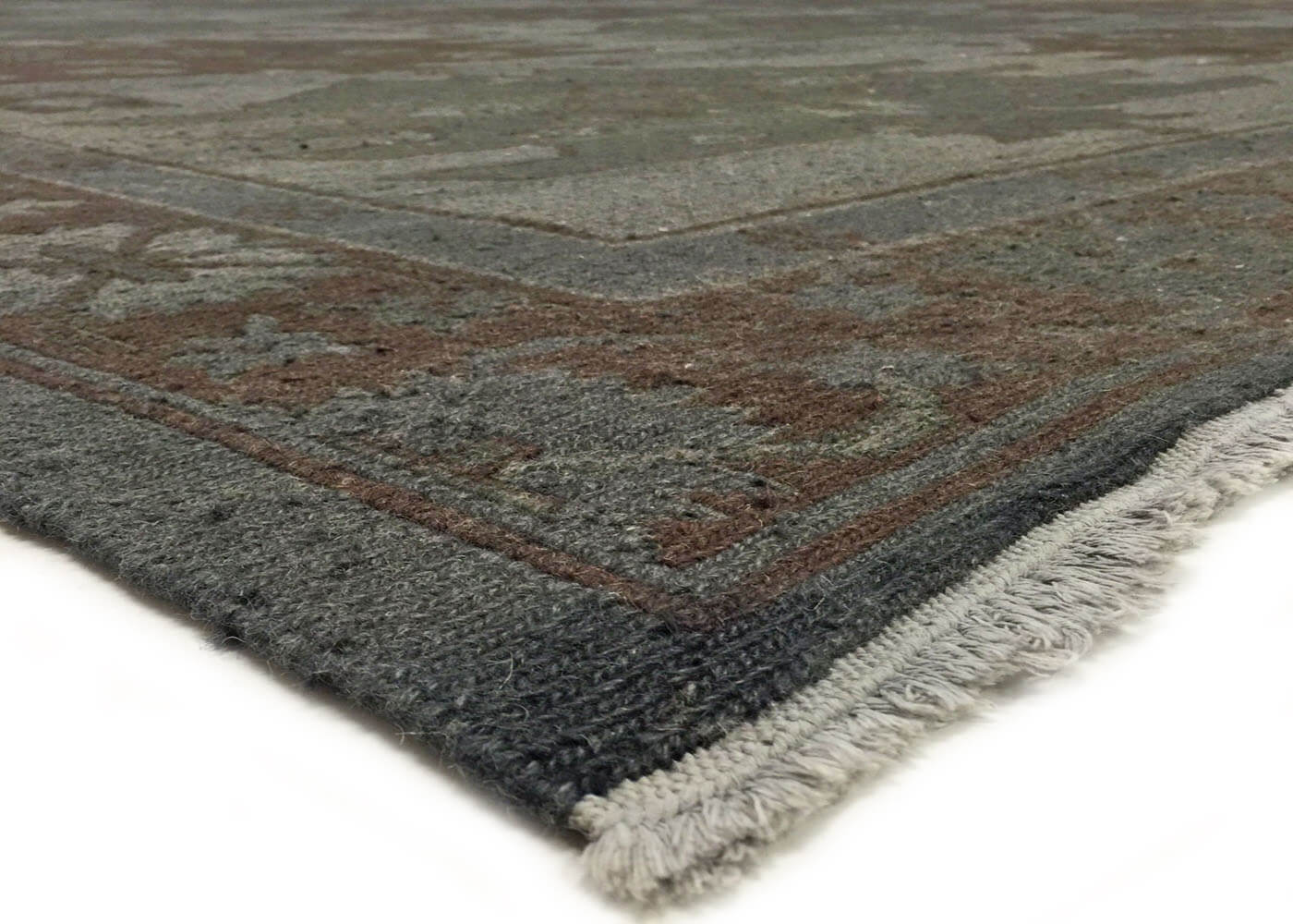 Vintage Afghan Soumak OverDyed Rug - 12'1" x 16'9" - 160056