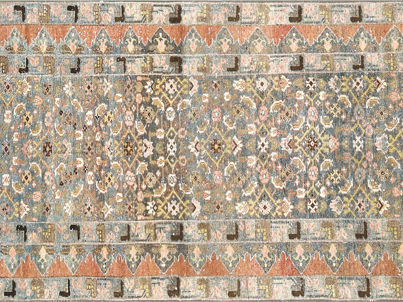 Semi Antique Persian Melayer Runner - 3'2" x 17'