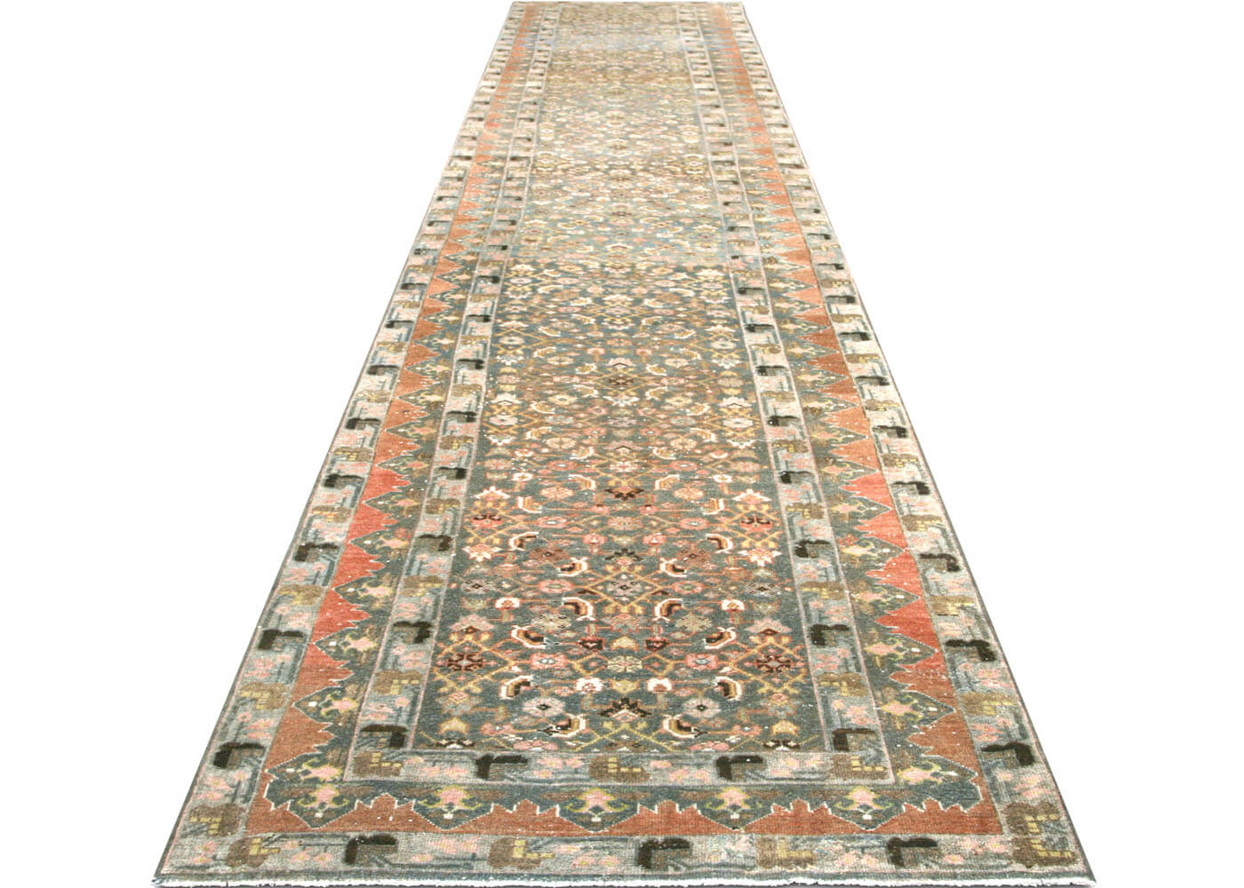 Semi Antique Persian Melayer Runner - 3'2" x 17' - 160080
