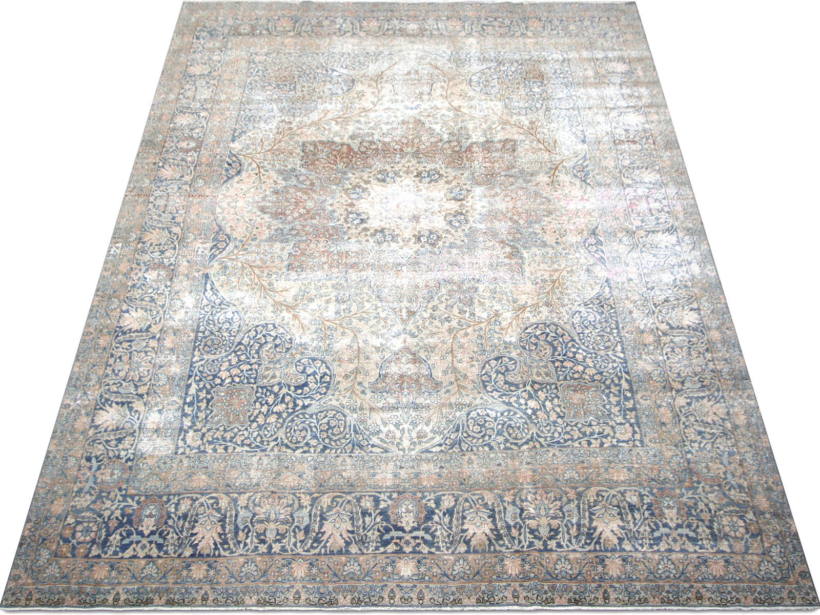 Semi Antique Persian Kerman Rug - 9'8" x 14'