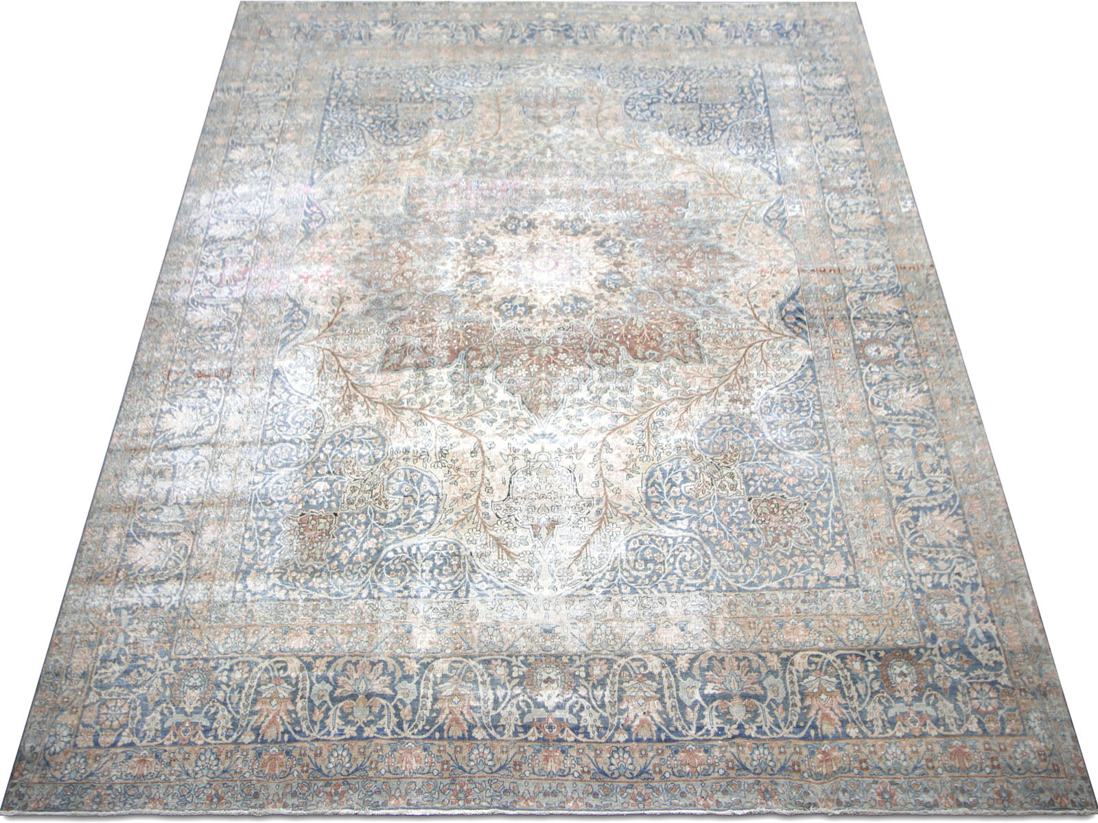 Semi Antique Persian Kerman Rug - 9'8" x 14'