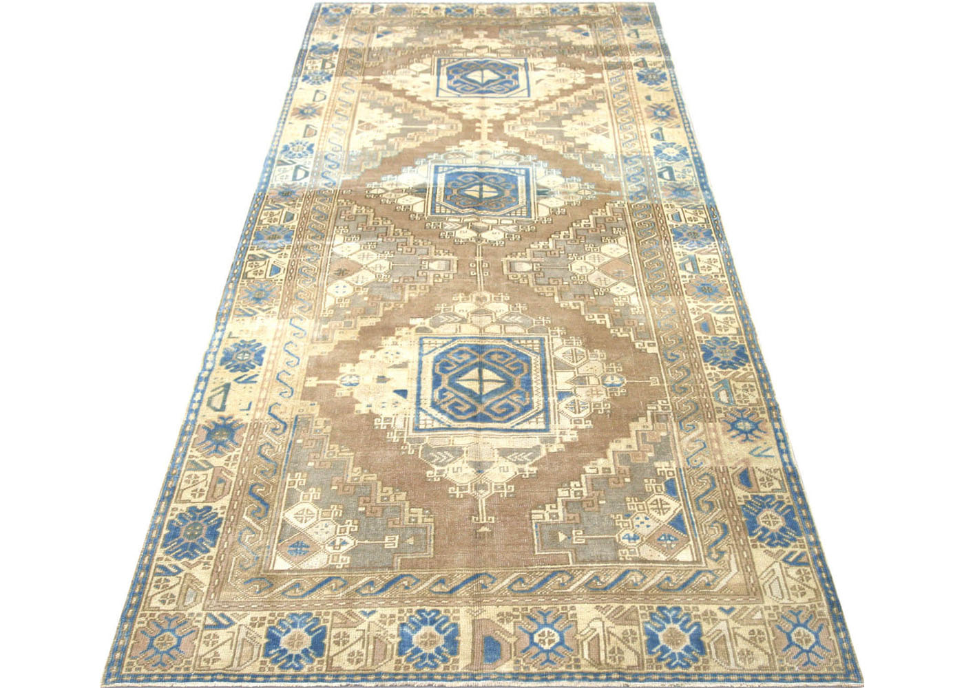 Vintage Turkish Oushak Rug - 4'10" x 11'2" - 160101