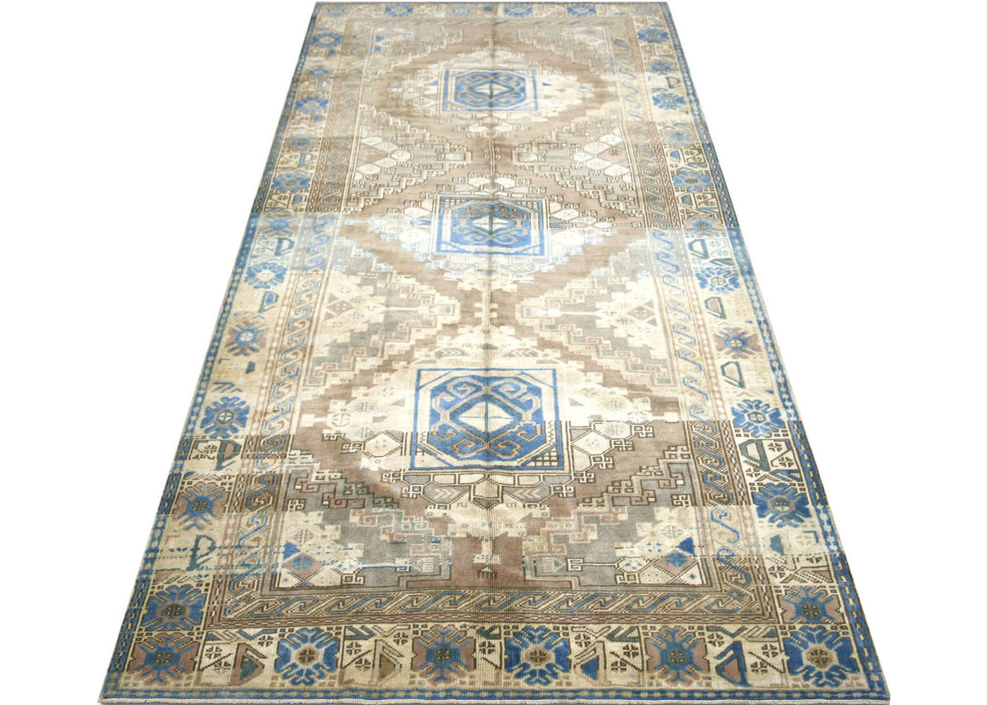 Vintage Turkish Oushak Rug - 4'10" x 11'2" - 160101