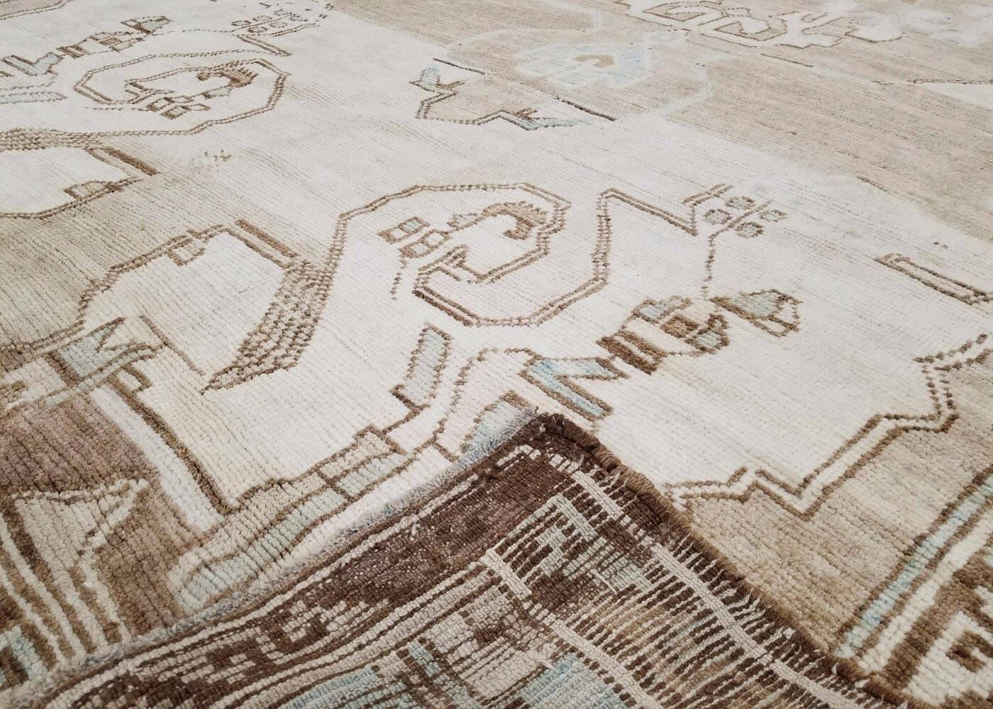 Vintage Turkish Oushak Rug - 6'8" x 13'3" - 160104