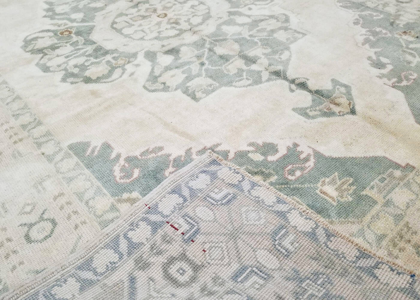 Vintage Turkish Oushak Rug - 4'11" x 10' - 160105