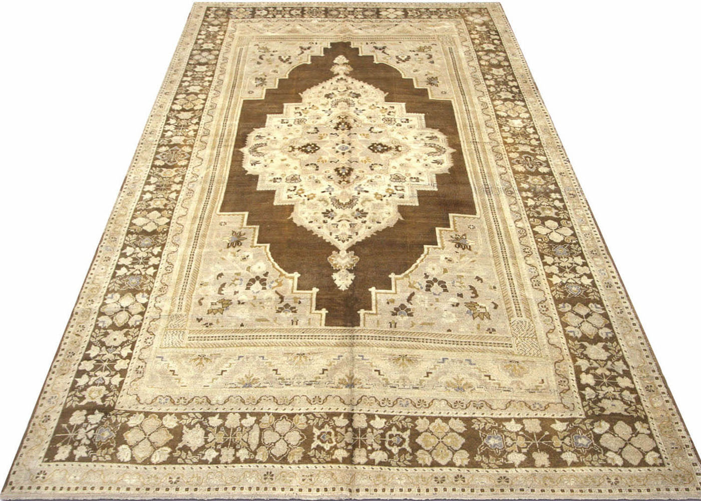 Vintage Turkish Oushak Rug - 7'5" x 12'9" - 160109