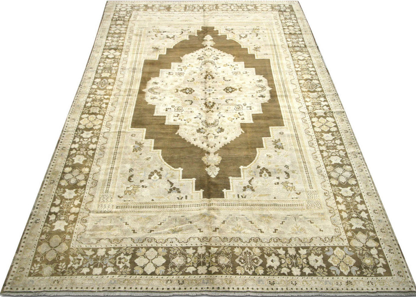 Vintage Turkish Oushak Rug - 7'5" x 12'9" - 160109