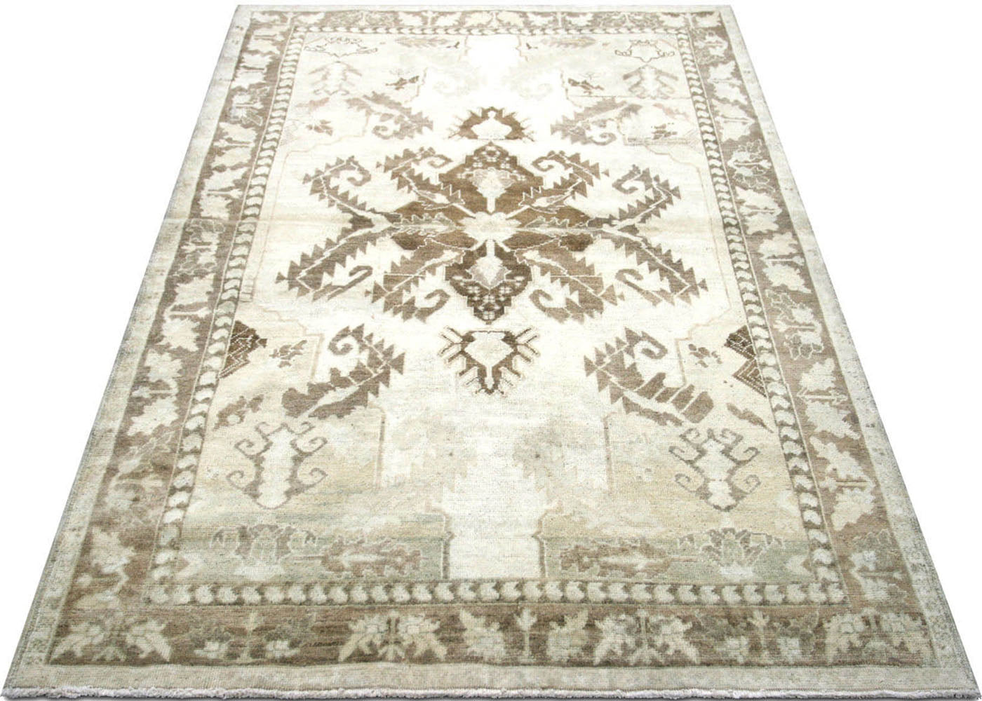 Vintage Turkish Oushak Rug - 4'4" x 6'8" - 160111