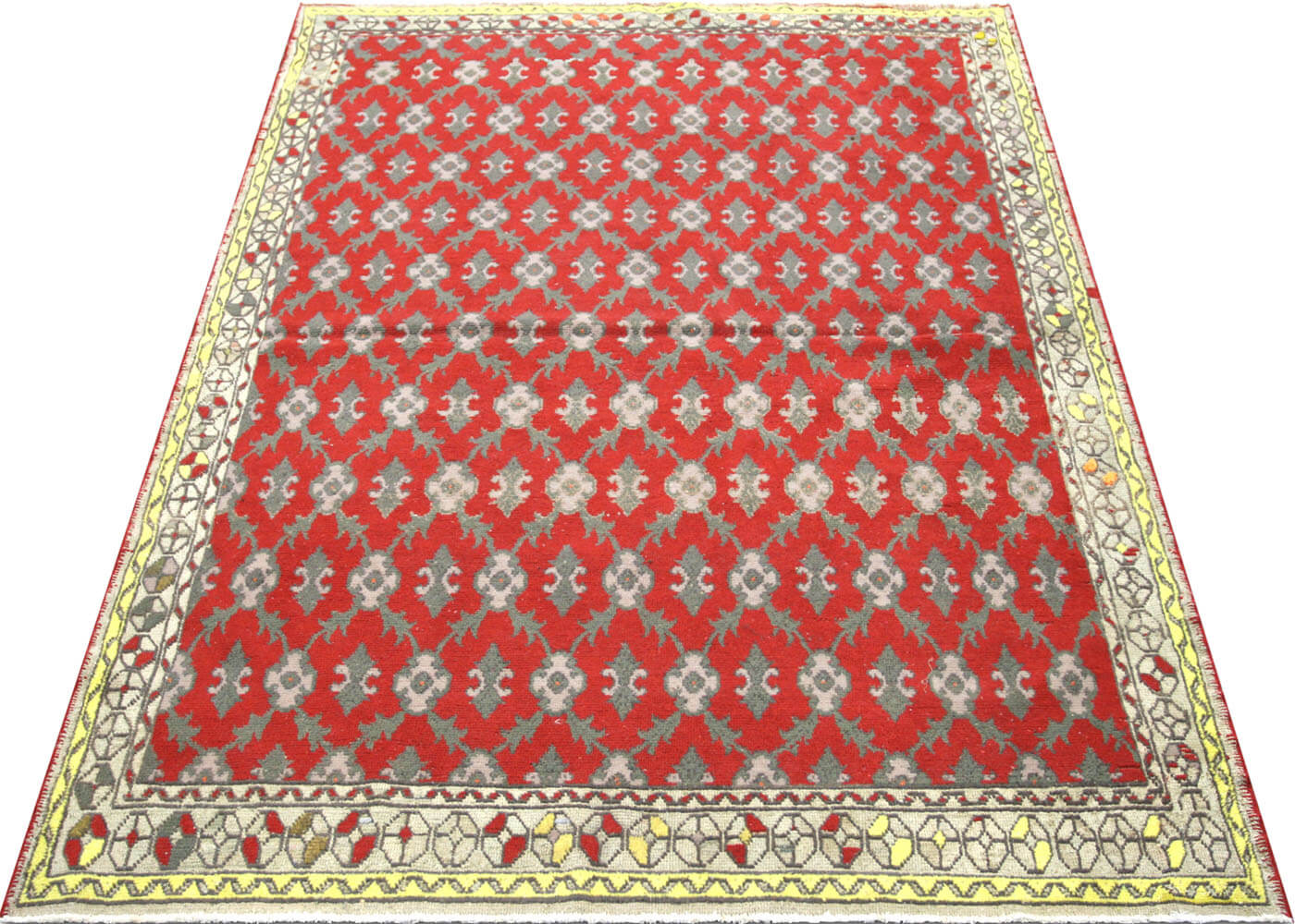Vintage Turkish Oushak Rug - 5'1" x 7'4" - 160115