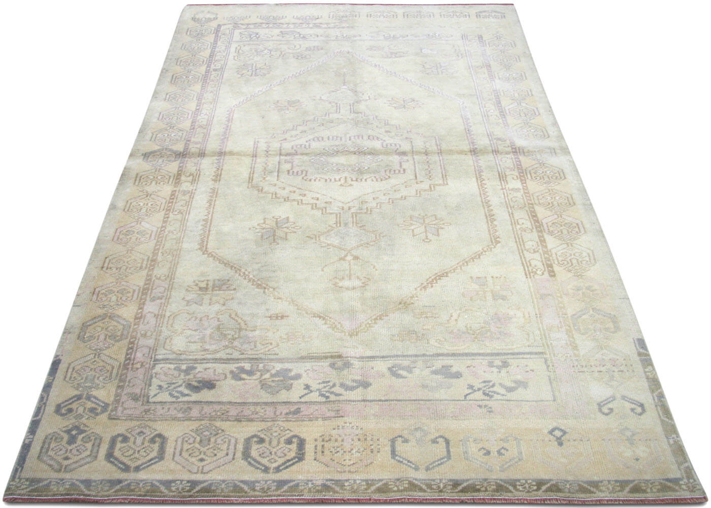 Vintage Turkish Oushak Rug - 4'3" x 7'9" - 160120