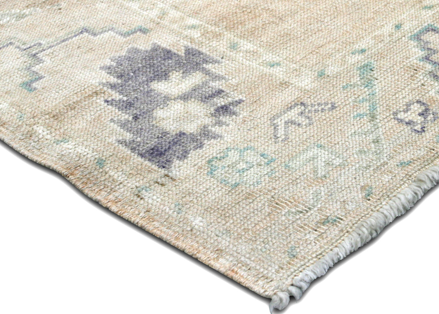 Vintage Turkish Oushak Rug - 5'1" x 10'11" - 160126