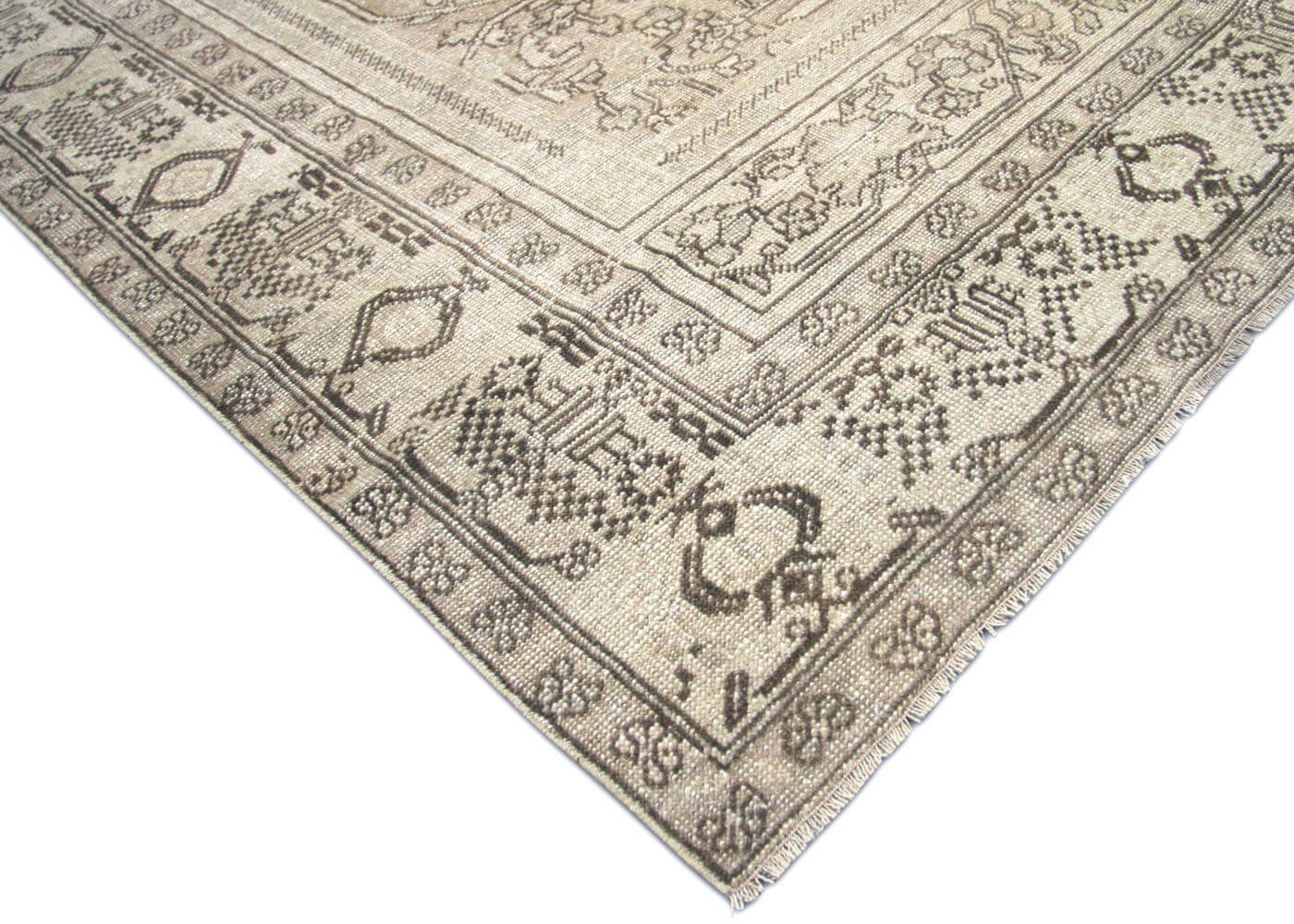 Vintage Turkish Oushak Rug - 6'4" x 10'10" - 160131