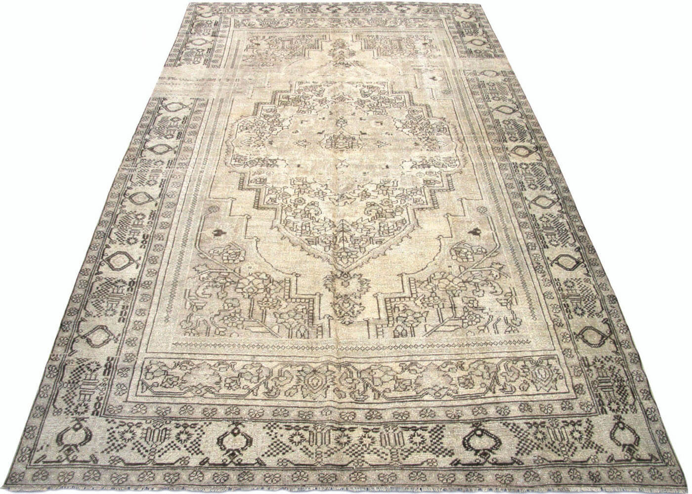 Vintage Turkish Oushak Rug - 6'4" x 10'10" - 160131