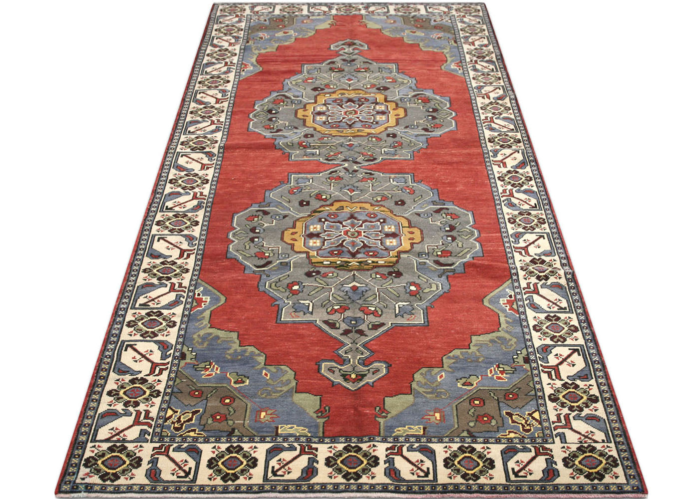 Vintage Turkish Oushak Rug - 5' x 11'2" - 160136