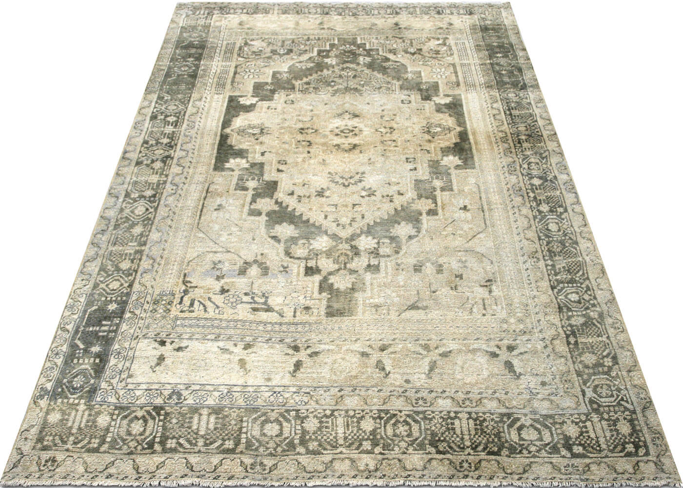 Vintage Turkish Oushak Rug - 6'4" x 10'7" - 160137