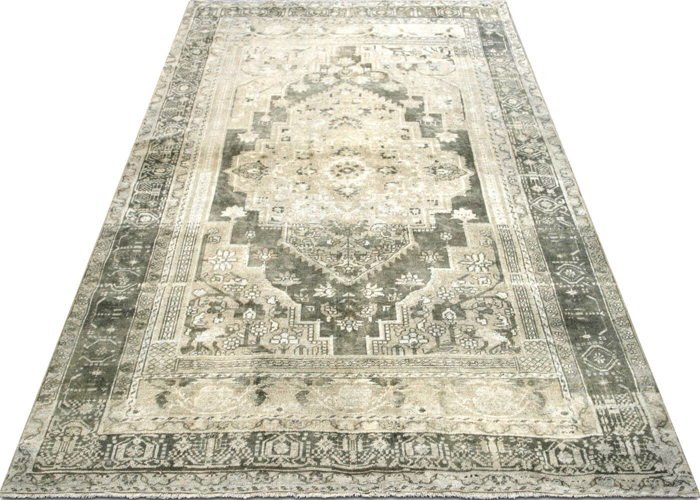 Vintage Turkish Oushak Rug - 6'4" x 10'7" - 160137