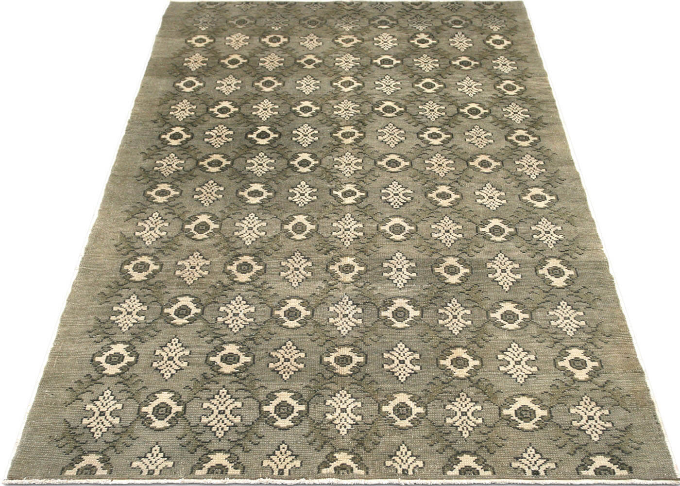 Vintage Turkish Oushak Rug - 4'10" x 9' - 160144
