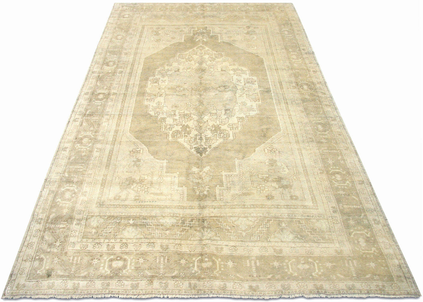Vintage Turkish Oushak Rug - 6'5" x 10'4" - 160148