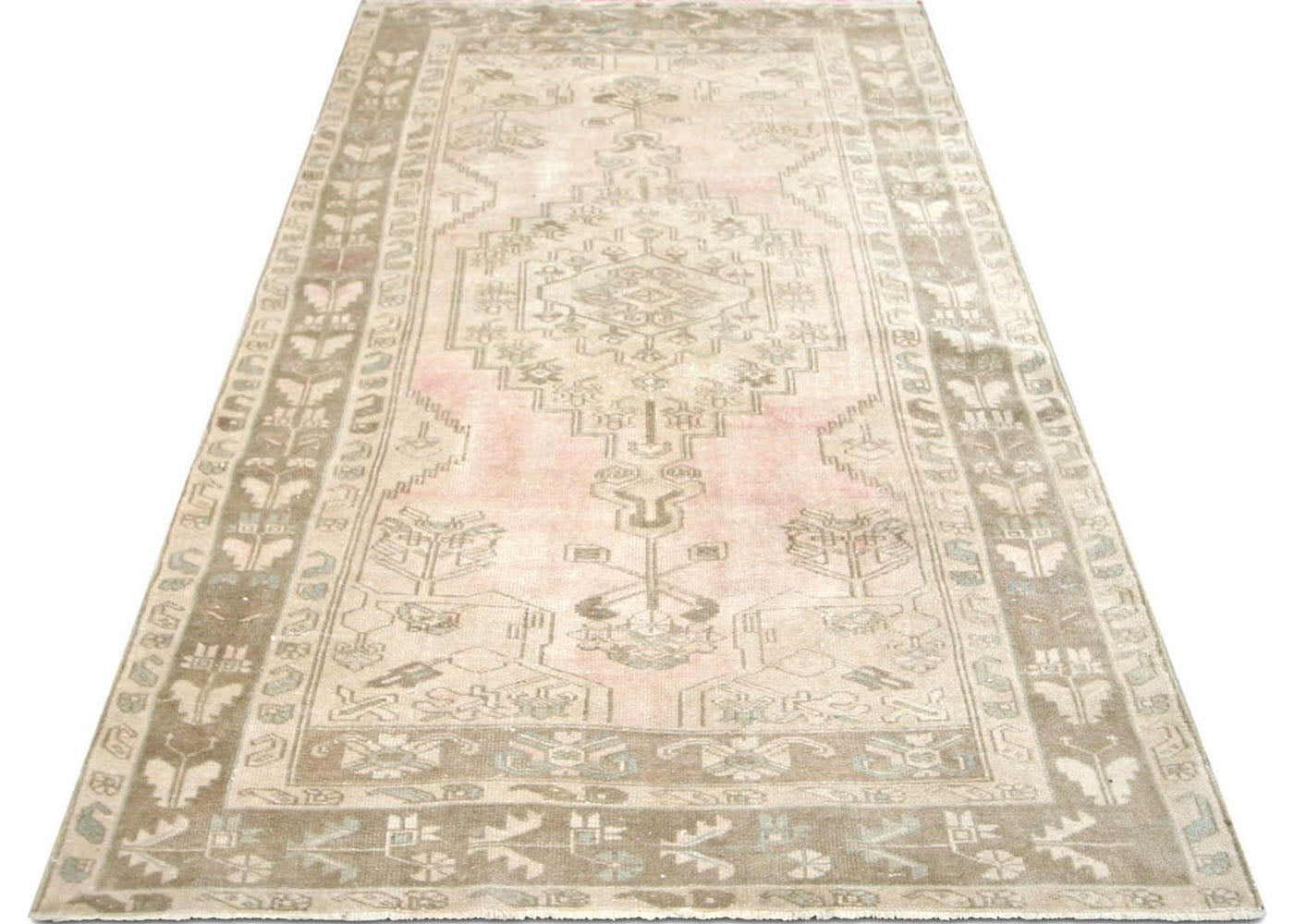 Vintage Turkish Oushak Rug - 4'7" x 9' - 160156