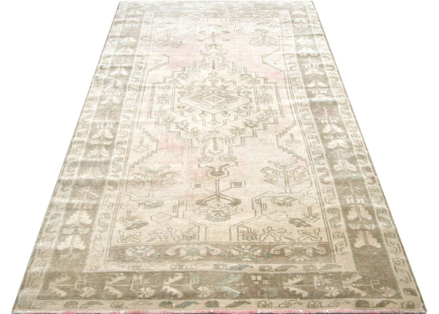 Vintage Turkish Oushak Rug - 4'7" x 9' - 160156