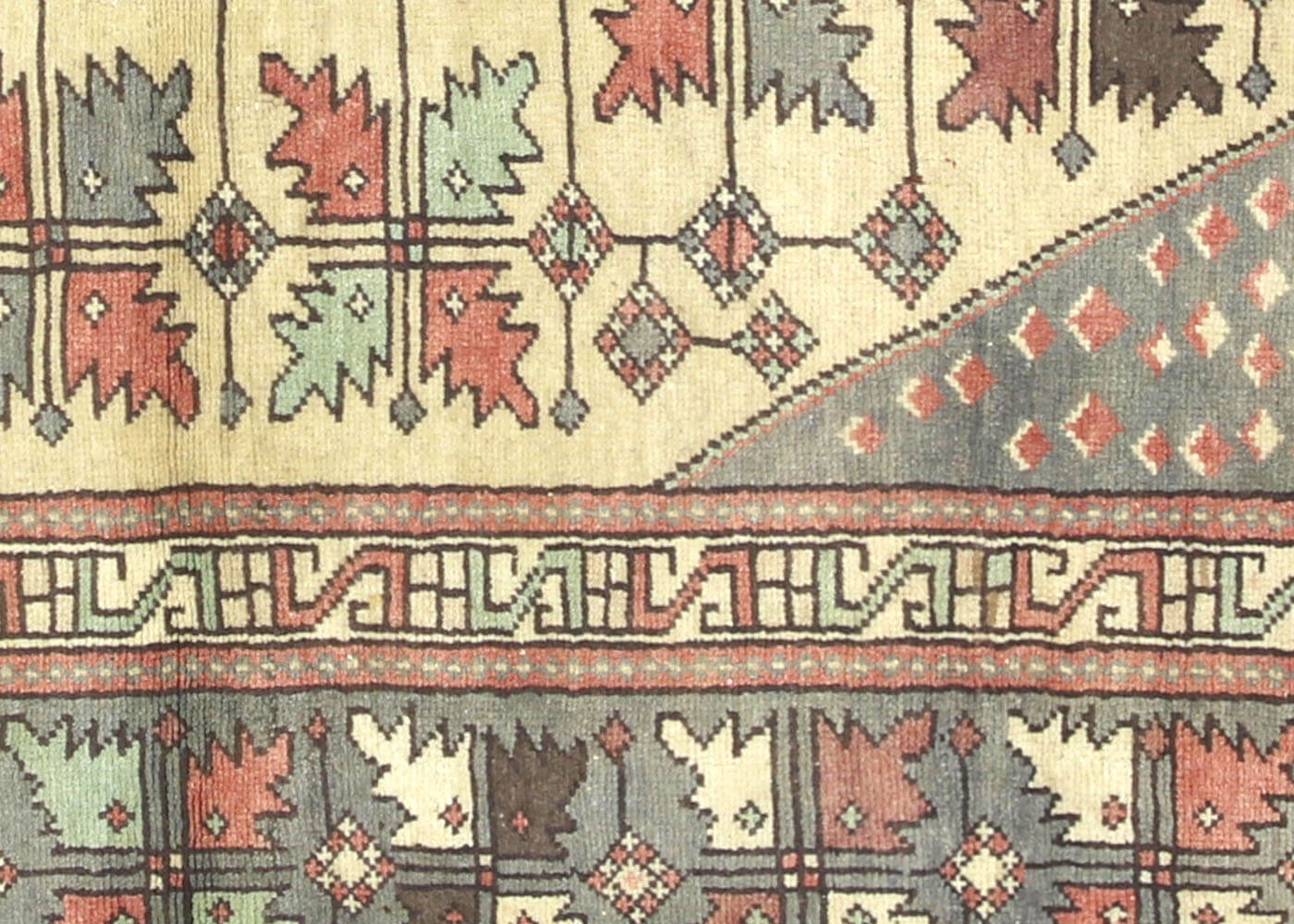 Vintage Turkish Oushak Rug - 4'4" x 6'4" - 160158