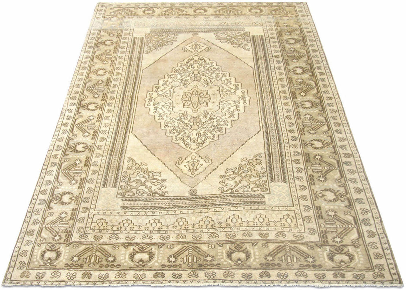 Vintage Turkish Oushak Rug - 5'2" x 8'1" - 160161