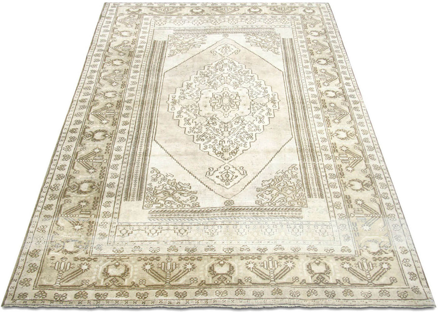 Vintage Turkish Oushak Rug - 5'2" x 8'1" - 160161