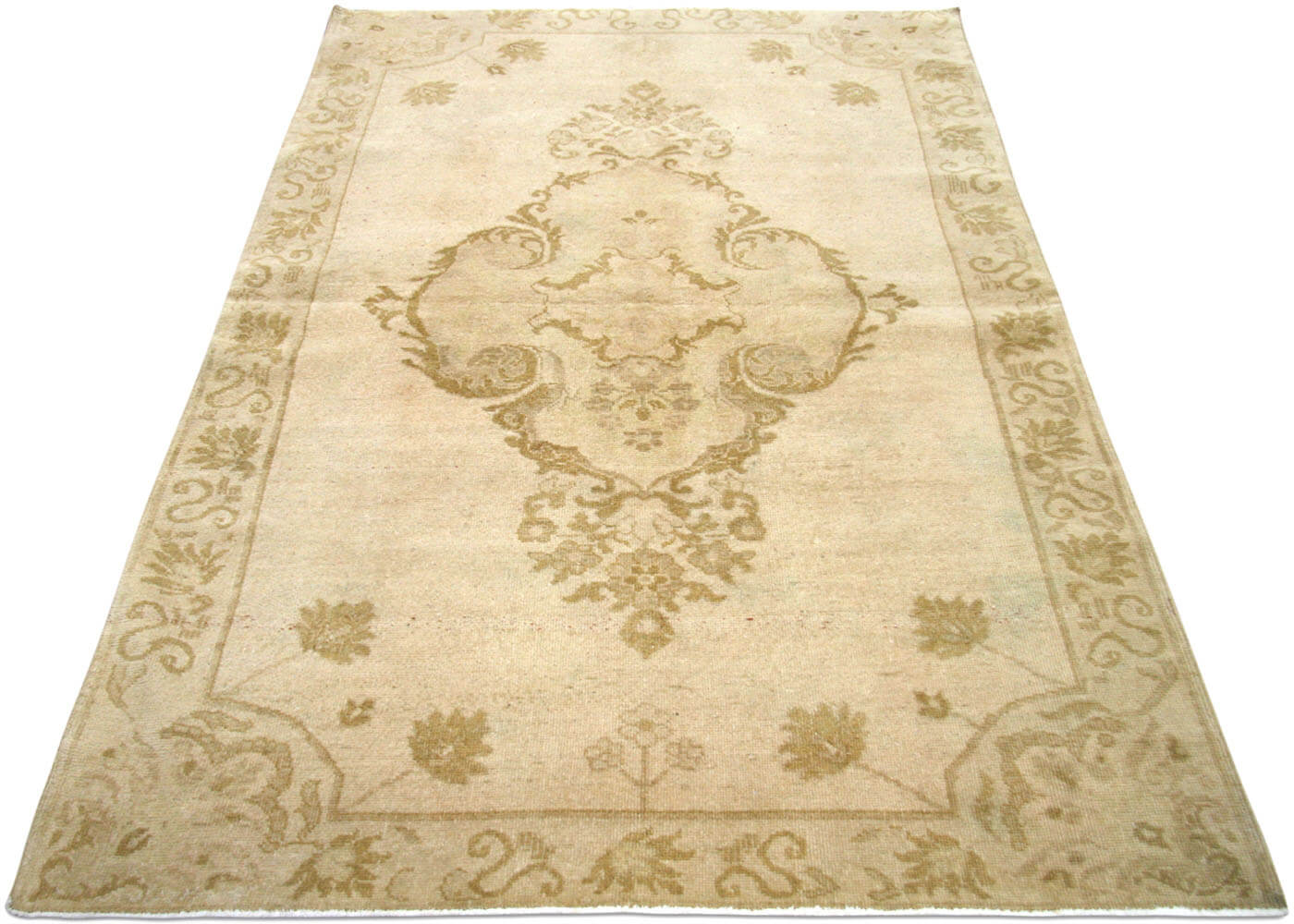 Vintage Turkish Oushak Rug - 4'2" x 6'11" - 160169