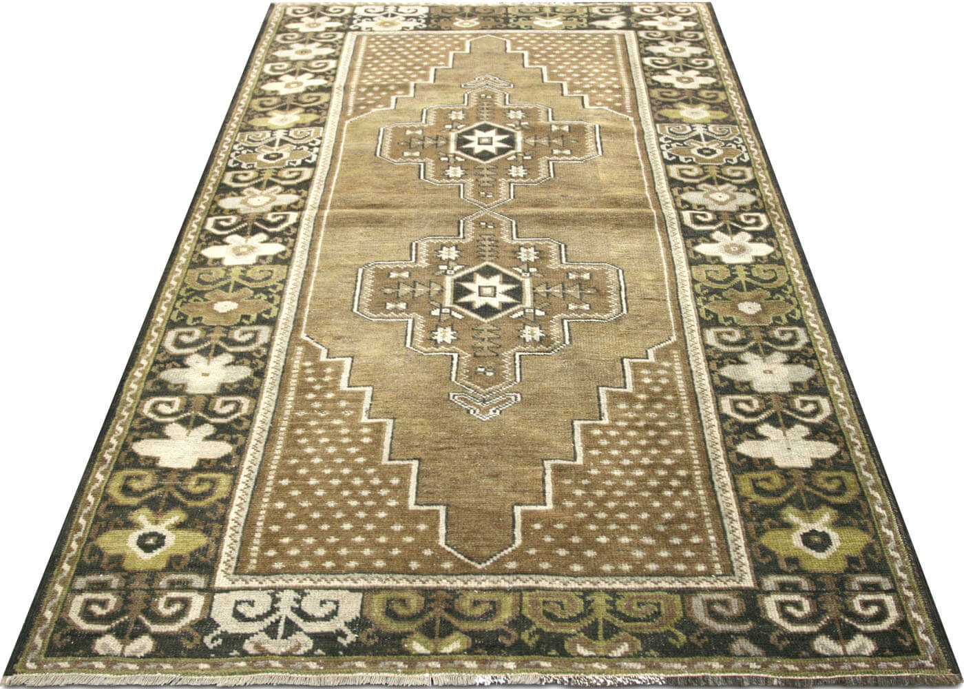 Vintage Turkish Oushak Rug - 3'9" x 6'3" - 160170