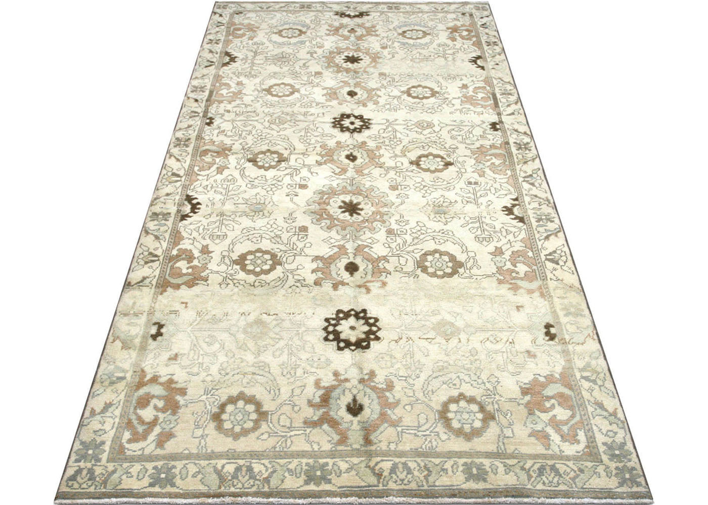 Vintage Turkish Oushak Rug - 4'6" x 10'5" - 160181