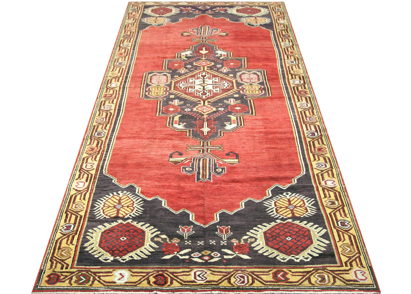 Vintage Turkish Oushak Rug - 5'1" x 11'10" - 160182