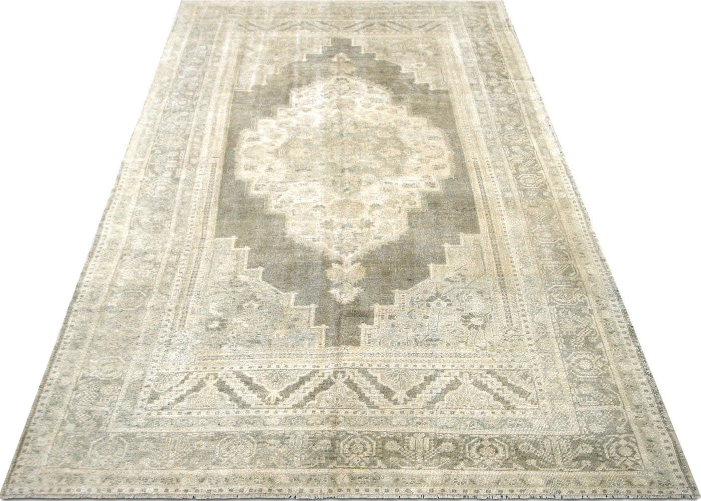 Vintage Turkish Oushak Rug - 6'8" x 11'9" - 160183