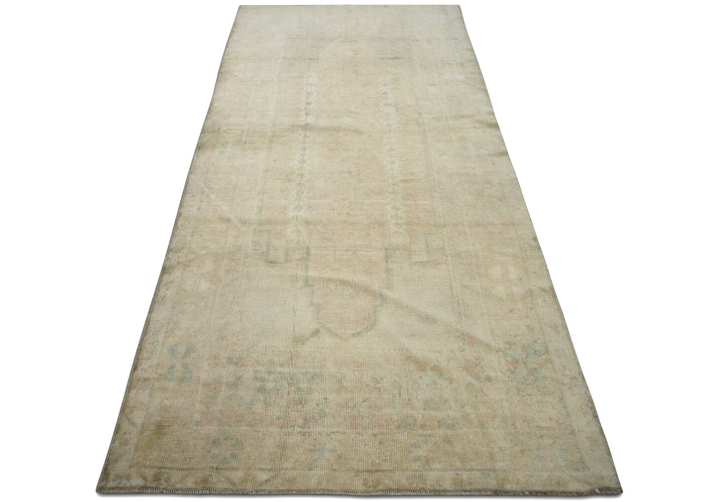 Vintage Turkish Oushak Rug - 3'11" x 7'9" - 160194
