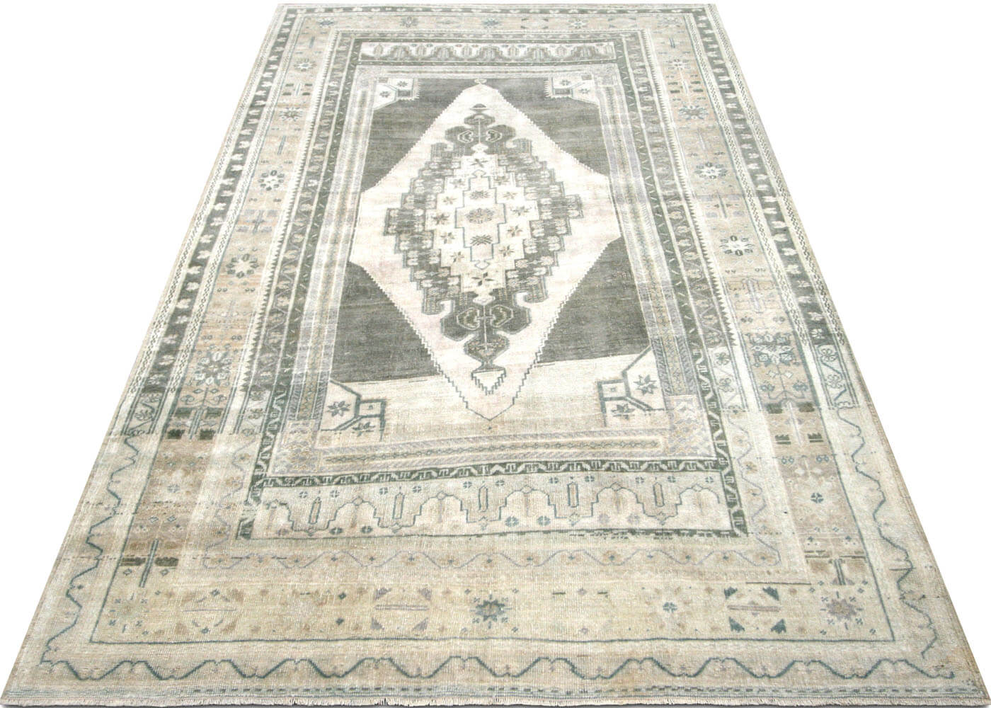 Vintage Turkish Oushak Rug - 5'4" x 9' - 160198