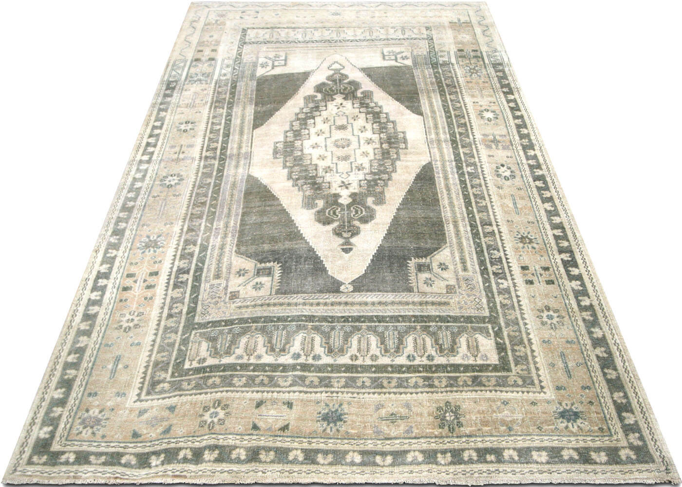 Vintage Turkish Oushak Rug - 5'4" x 9' - 160198