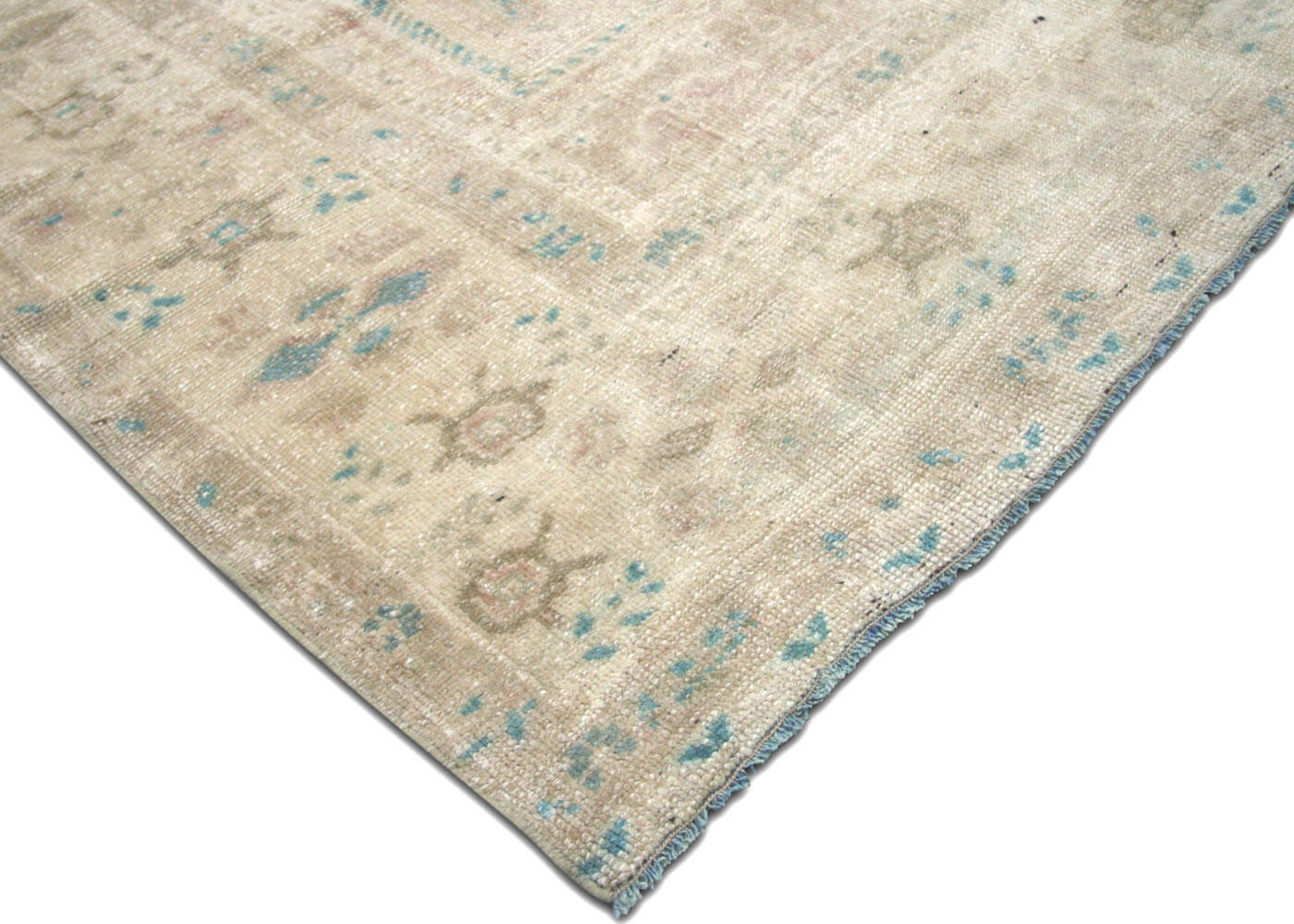 Vintage Turkish Oushak Rug - 6'11" x 10'1" - 160202