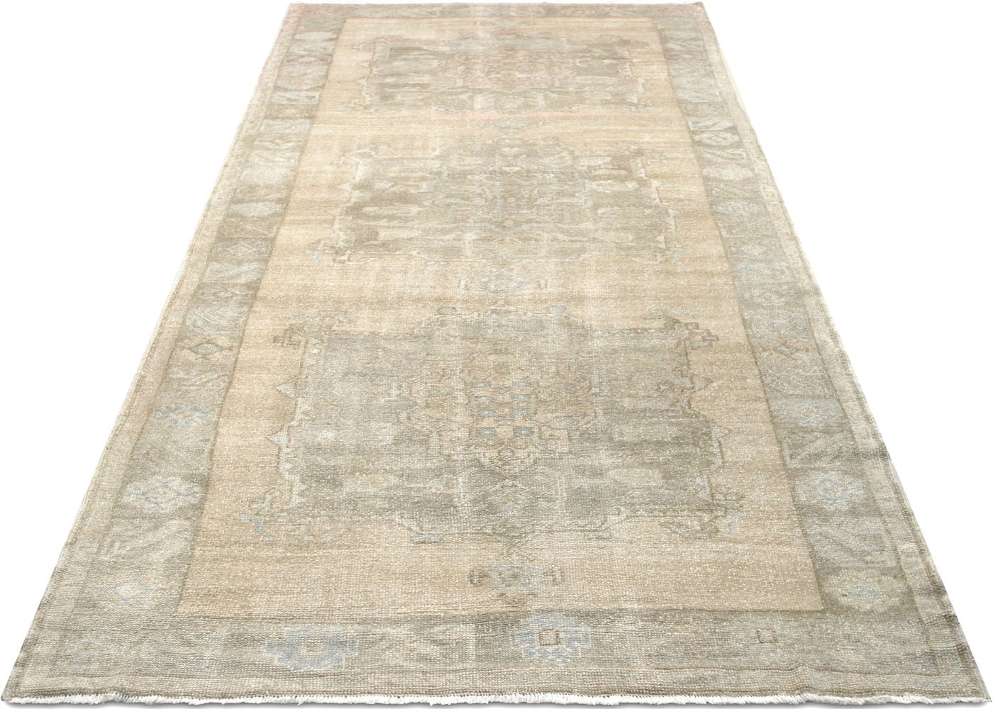 Vintage Turkish Oushak Rug - 5'3" x 12'10" - 160206