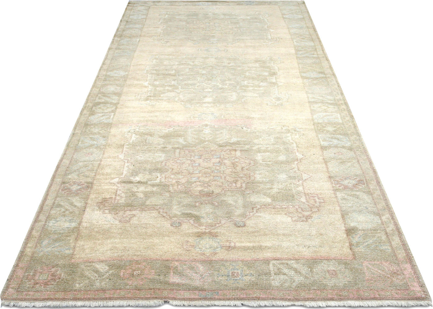 Vintage Turkish Oushak Rug - 5'3" x 12'10" - 160206