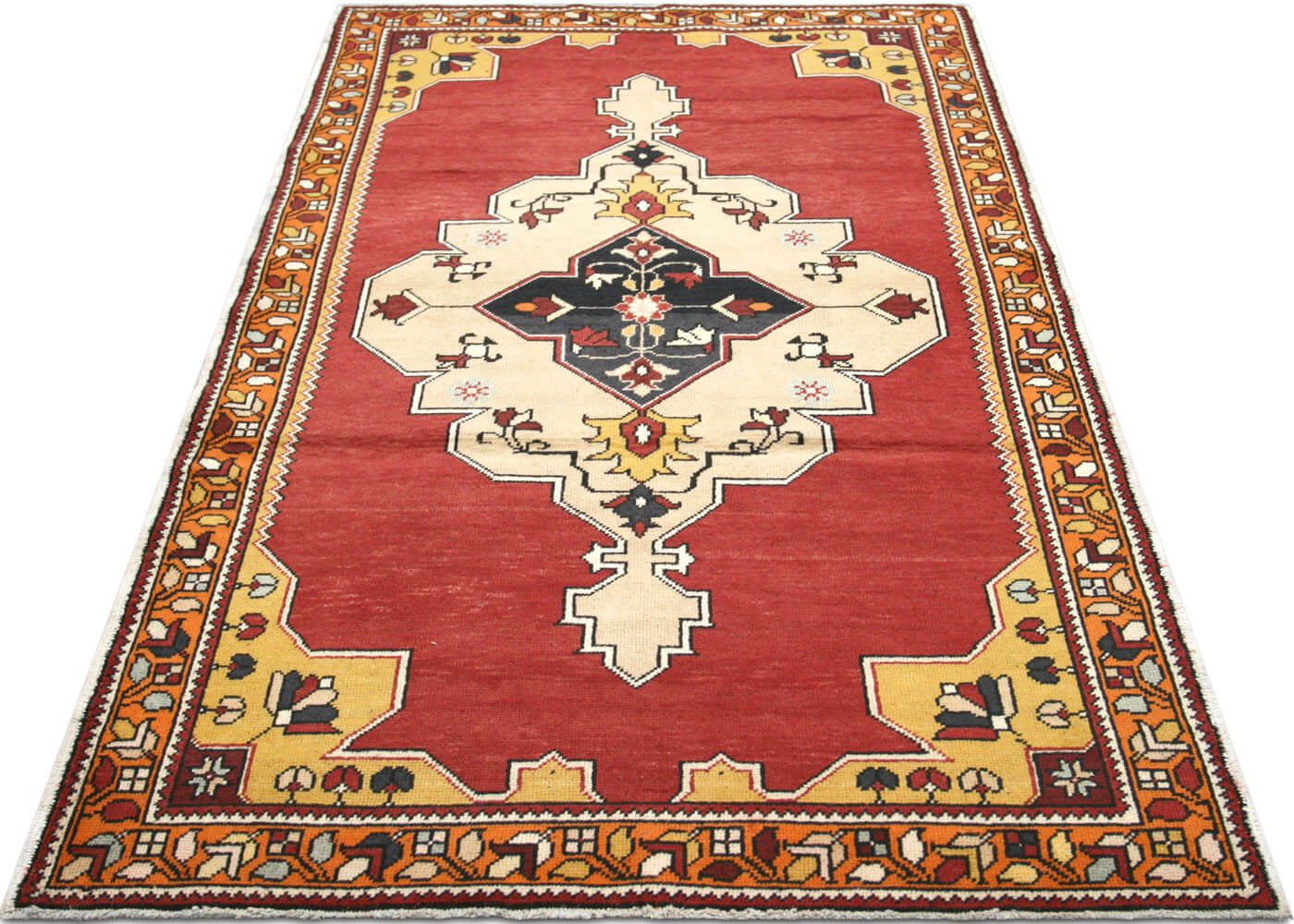 Vintage Turkish Oushak Rug - 4'6" x 7'10" - 160210