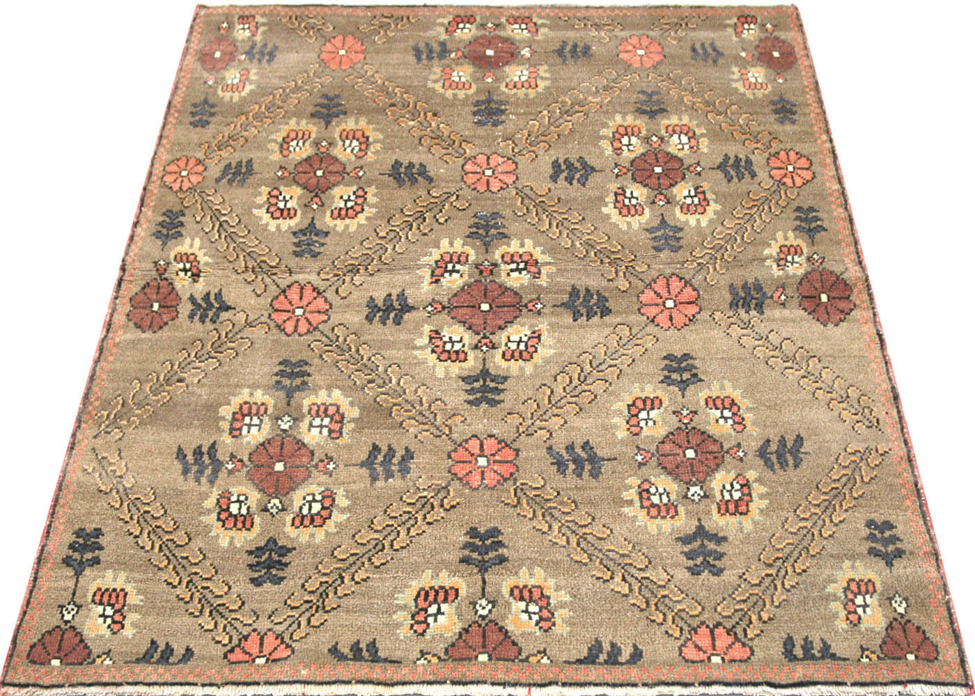 Vintage Turkish Oushak Rug - 4'6" x 4'6" - 160212
