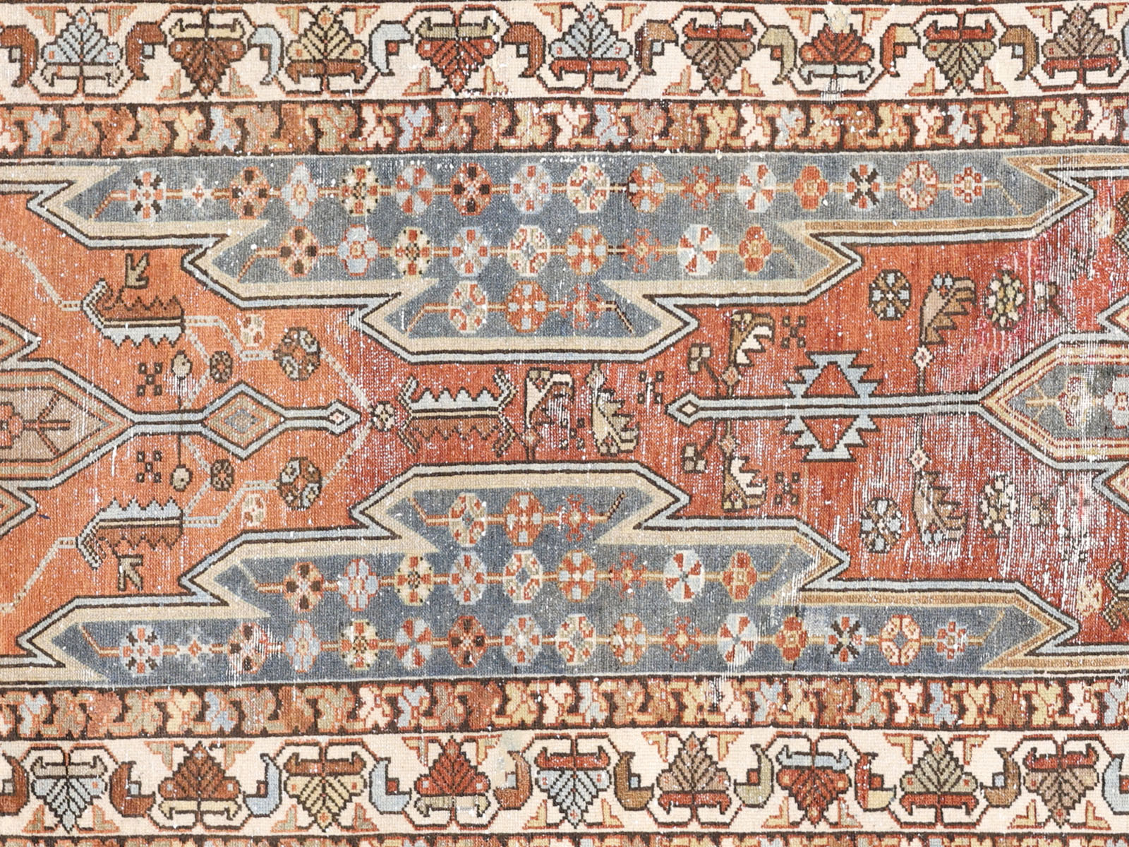 Semi Antique Persian Melayer Runner - 3'2" x 13'7"