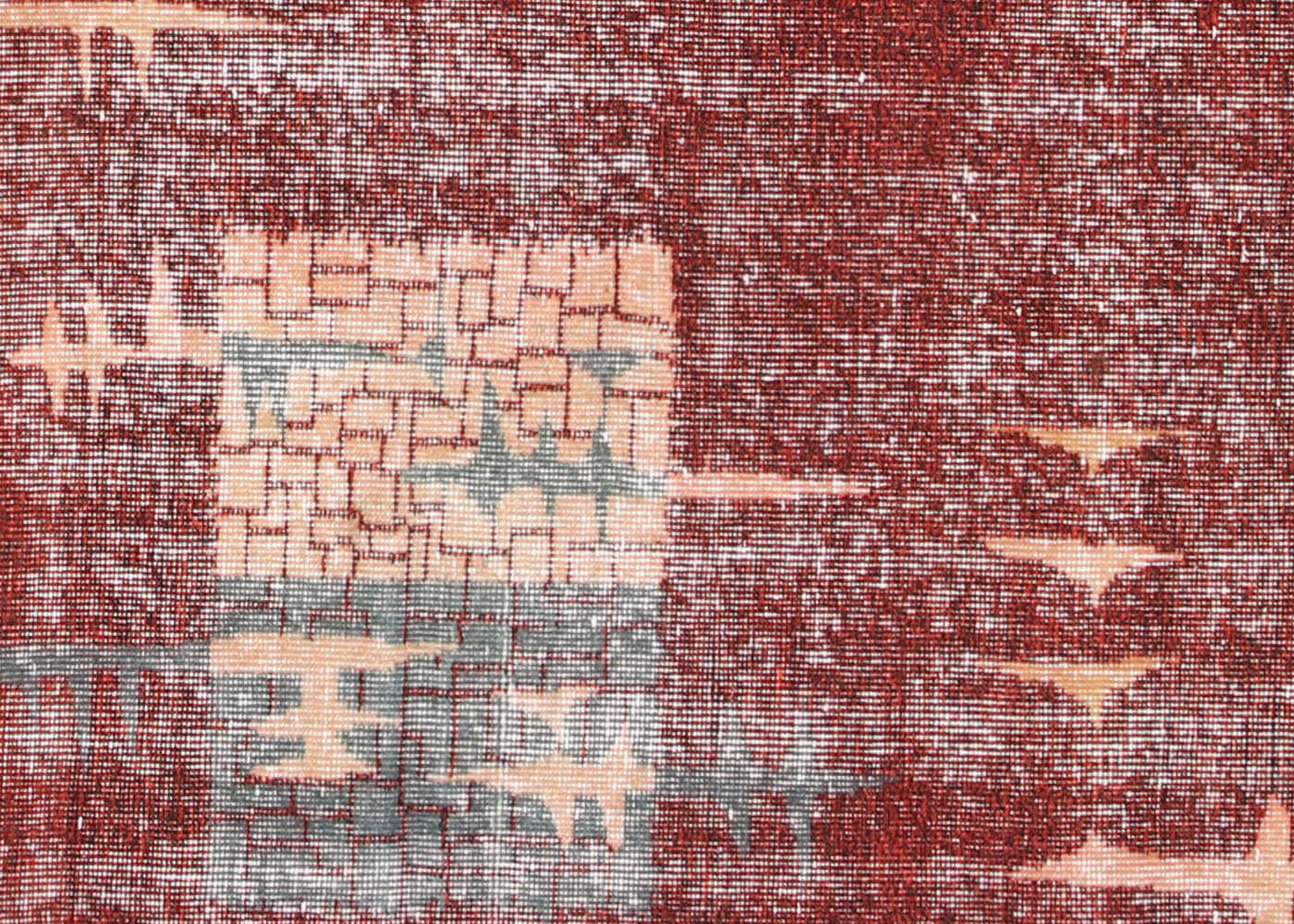 Vintage Turkish Mid-Century-Modern Rug - 6'9" x 9'10" - 170021