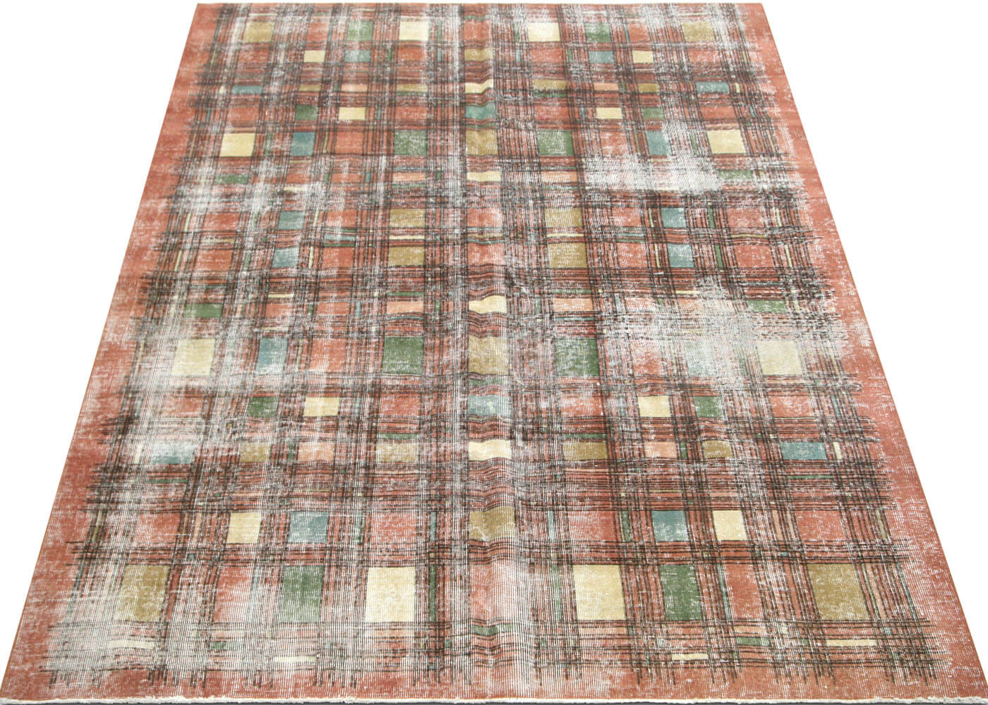 Vintage Turkish Mid-Century-Modern Rug - 6'8" x 9'4" - 170030