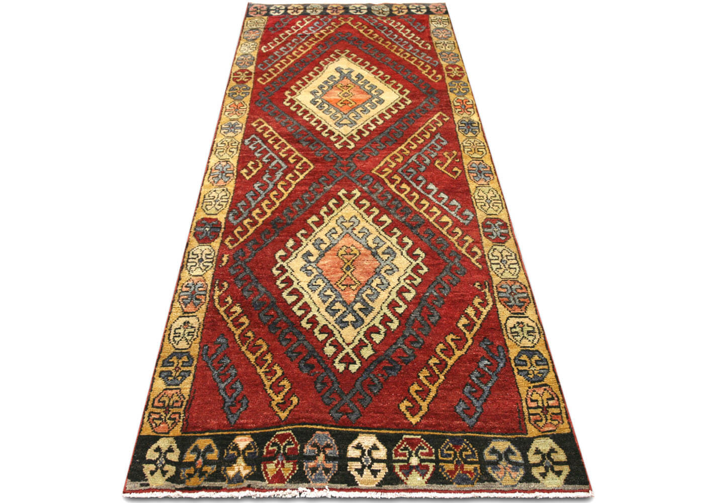 Vintage Turkish Oushak Runner - 3'7" x 9'9" - 170042