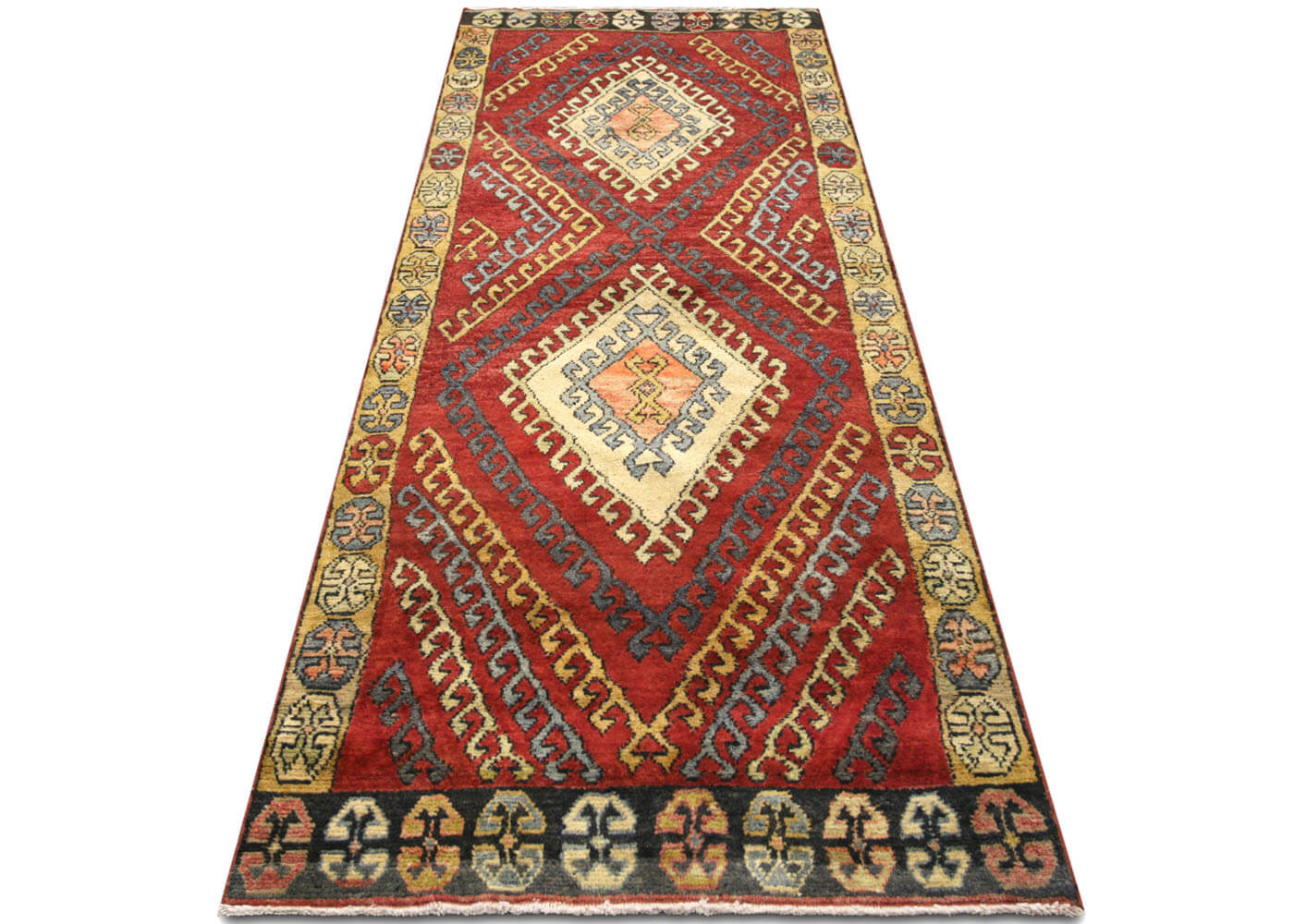 Vintage Turkish Oushak Runner - 3'7" x 9'9" - 170042